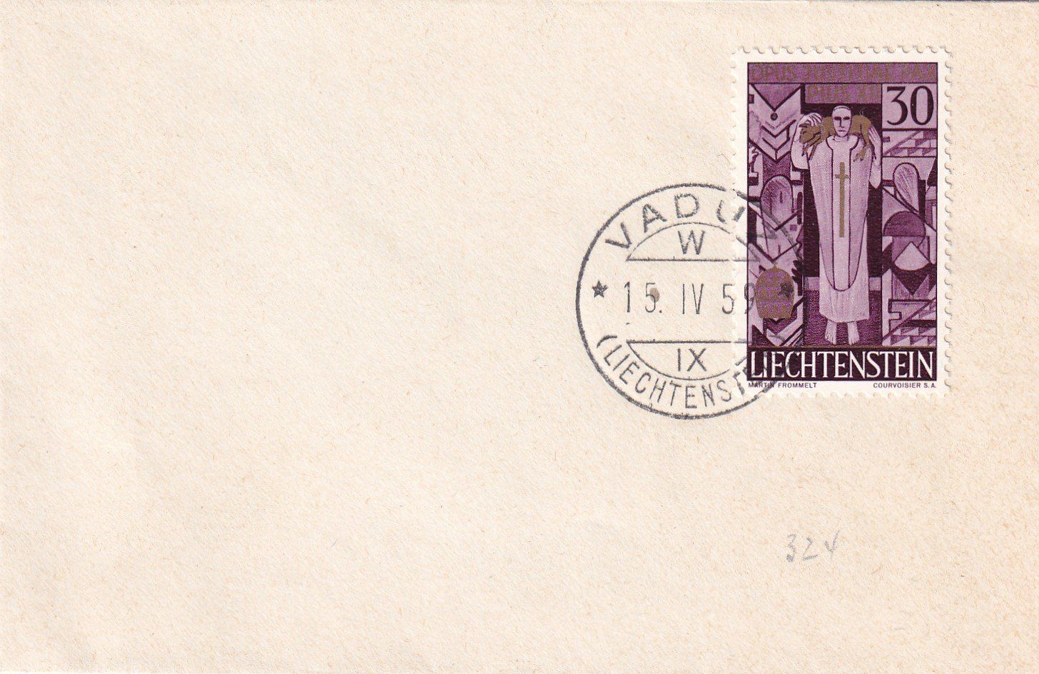 Tutti i francobolli: Liechtenstein 1957-1959 auf Brief – Usato da Birsfelden venduto da chr_yq2g