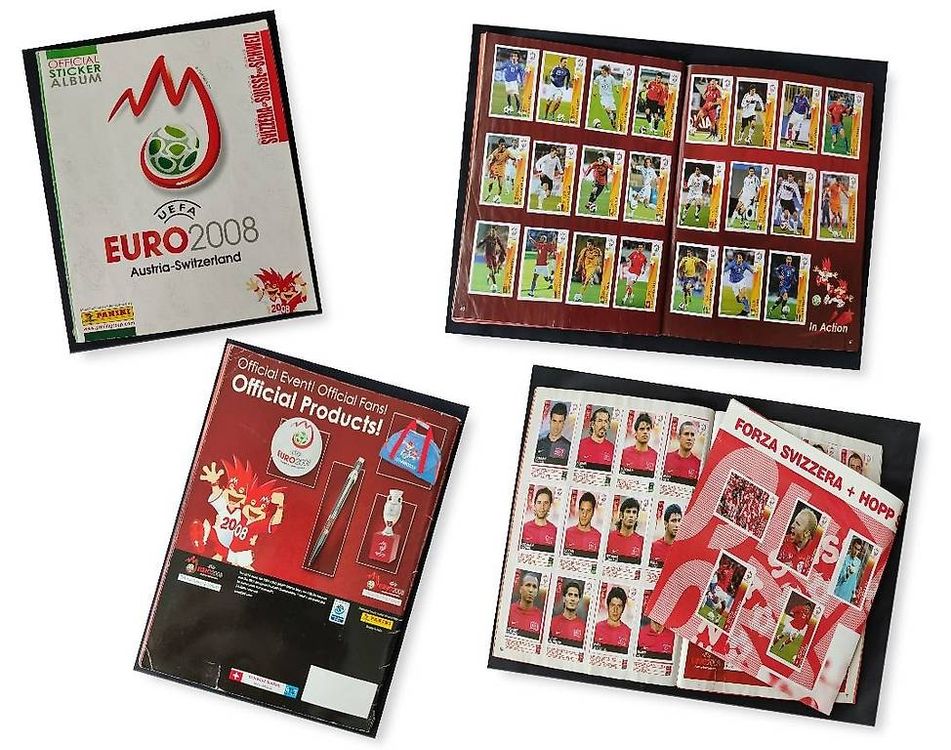 Album Panini Autocollants UEFA Euro 2008 Autriche-Suisse, Collection Partiellement Collée