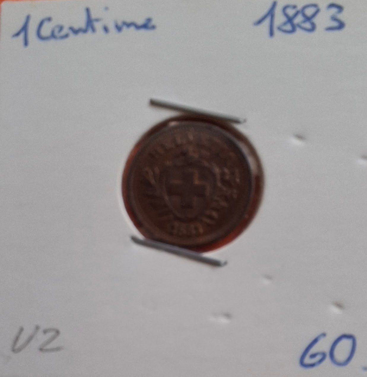 Tutti le monete: CHF 0.01 1883 Schweiz VZ – Usato da Fribourg venduto da Kiki020
