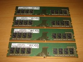 4 stück 8gb ddr4 3200 RAM für Computer. Samsung. Getestet.