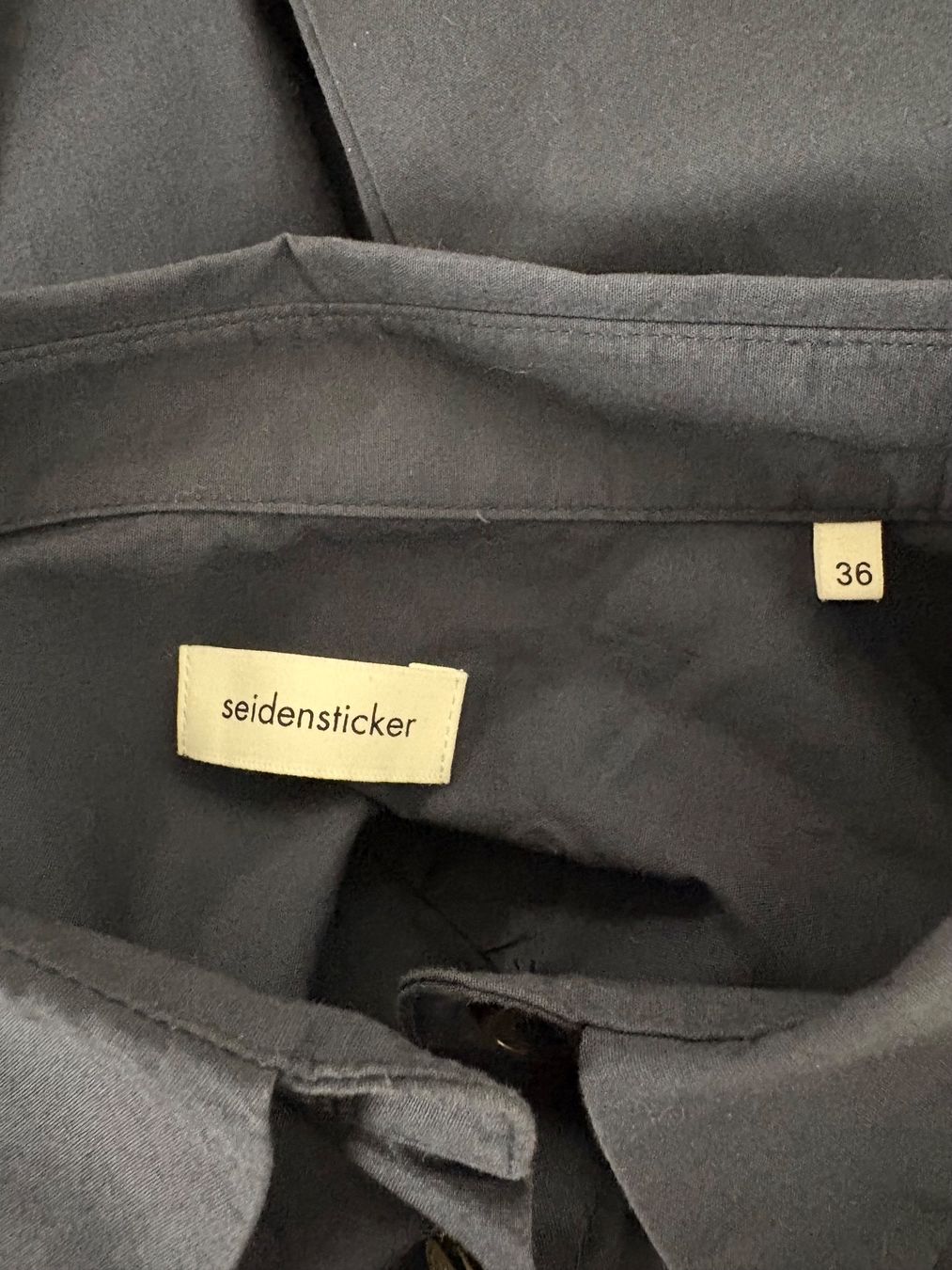 Camicette: Seidensticker Bluse dunkelblau Gr. 36 Baumwolle – Nuovo (secondo la descrizione) da Regensdorf venduto da secondchancefashion 5