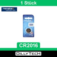 Renata CR2016 Lithium Knopfzellenbatterie - 1 Stk.