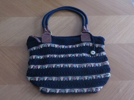 The Sak Handtasche, gehäkelt, Dunkelblau, NEU