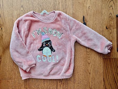 H&M Flausch-Pullover, Gr. 110/116, Winter, Pinguin ❄️🐧 (59)