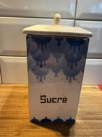 Pot à sucre en céramique décor bleu état d'usage