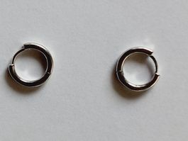 2 Creolen Ohrhänger 925  Silber  0.6g