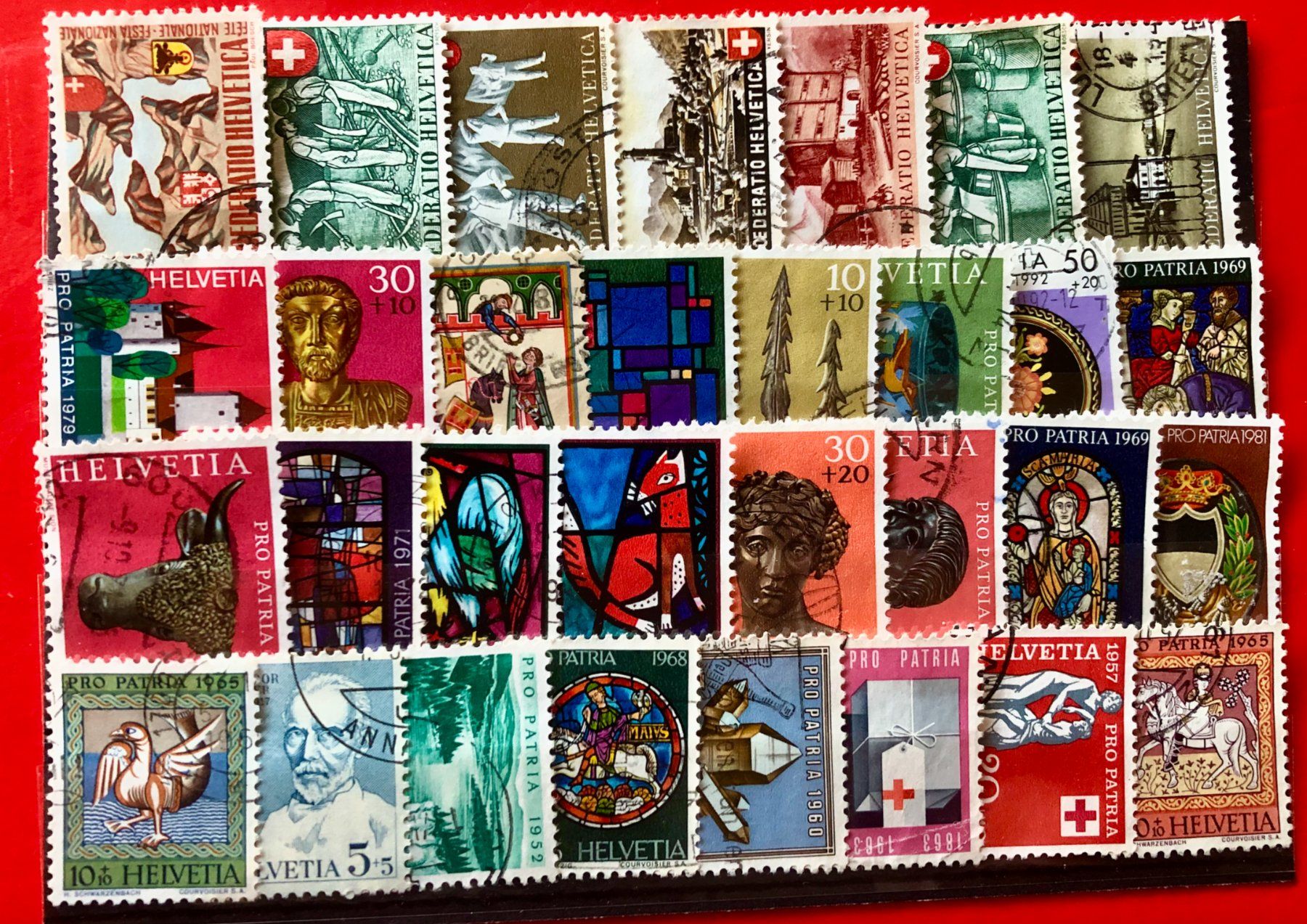 Alle Briefmarken: Bundesfeier - Pro Patria Briefmarken  gestempelt – Gebraucht aus Aarau von Billa007