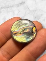 Labradorit Cabochon wunderschön grün-gelb, 35ct