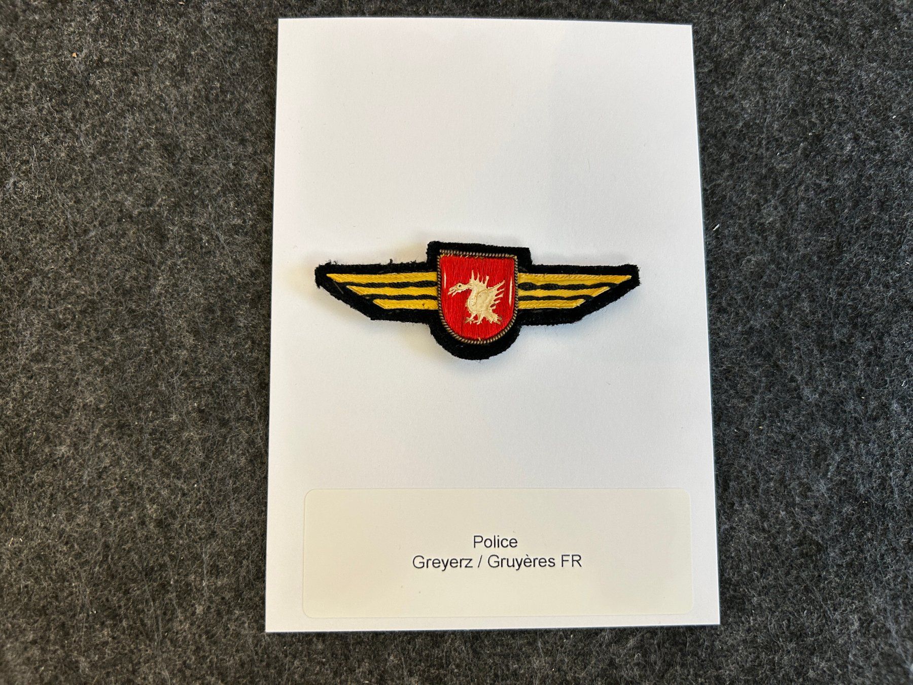 Placchette & Badge: Patch, FR, Police Gruyères – Usato da Berikon venduto da DGC-1995