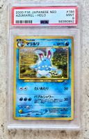 Pokemon 2000 PSA 9 Mint Azumarill Japanese Neo Holo #184