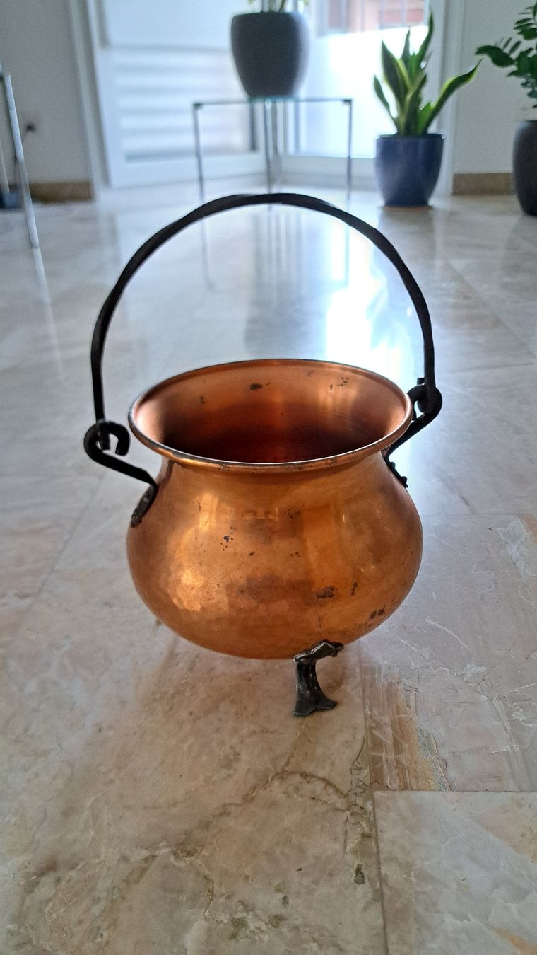 Töpfe: Kupferkessel mit Henkel ca.200mm d – Gebraucht aus Buochs von Shoppingfriend
