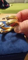 Elegante goldfarbene Ohrringe, Creolen Stil Vergoldet