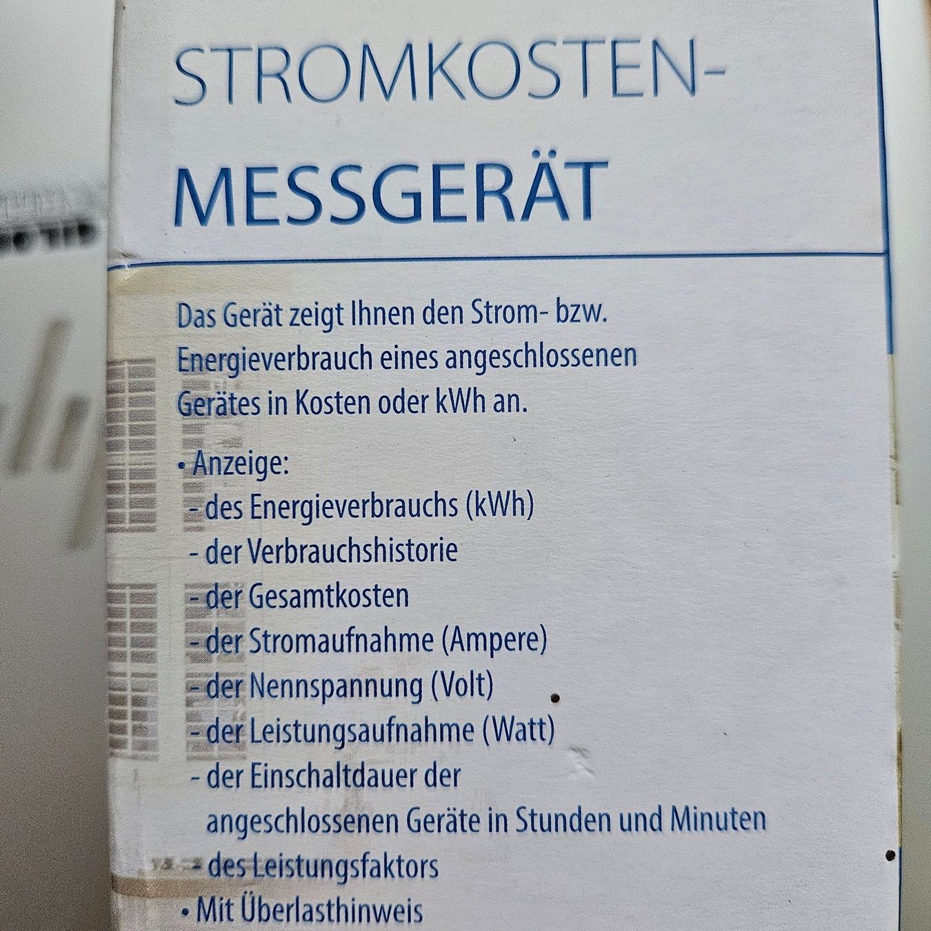 Misurare: Stromverbrauch-Messgerät – Usato da Kernenried venduto da PeterG0102 2