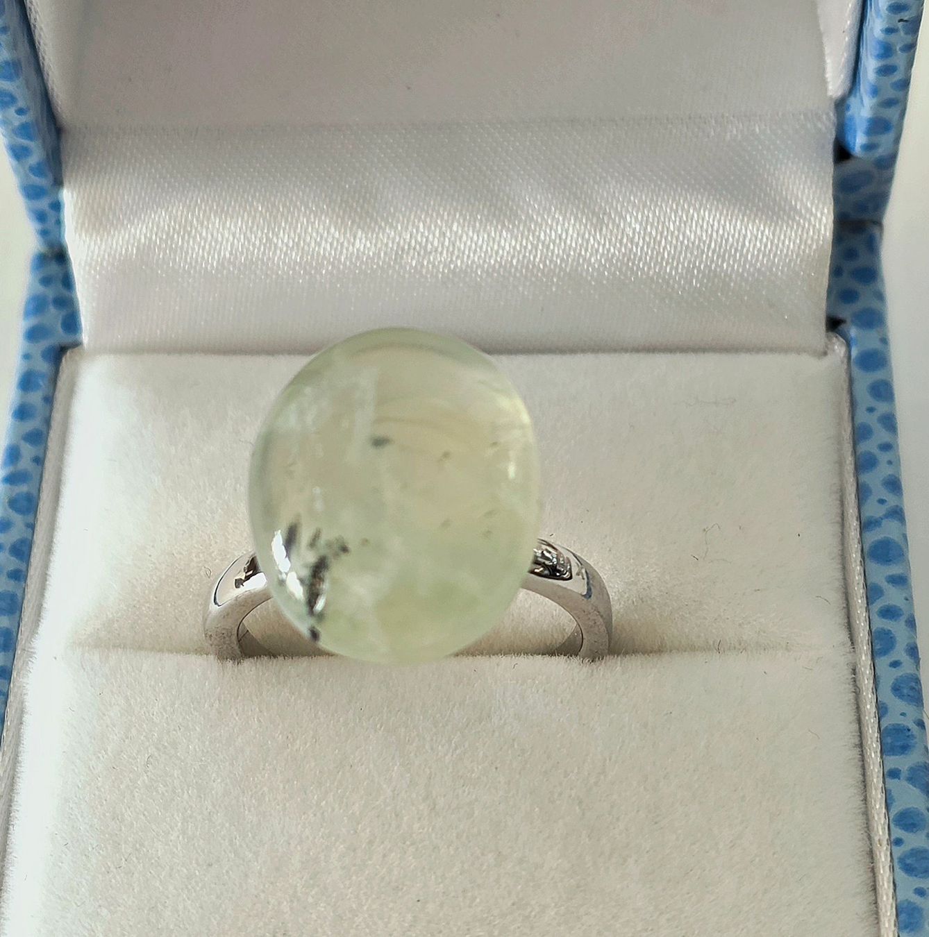 Anelli: Eleganter Prehnit Silberring 925 - NEU – Nuovo e nell'imballaggio originale da Uetikon am See venduto da Coralreef 2