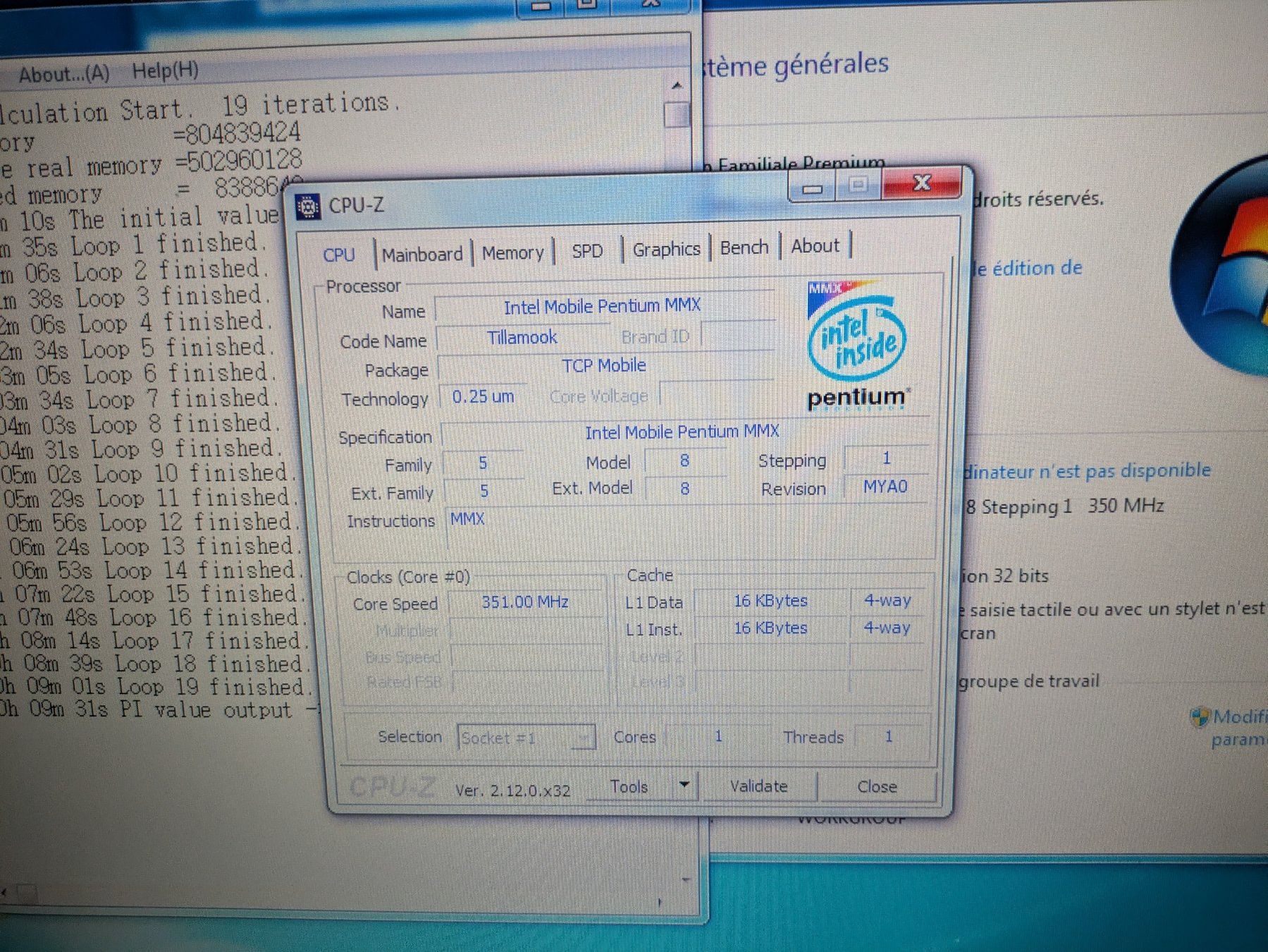 Intel Composants électroniques: Intel Pentium MMX 266 Socket 7 Tillamook SL2Z4 – D'occasion à Châtelaine par Pttn 3