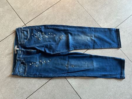 Jeans avec des décorations en perles gr. 40