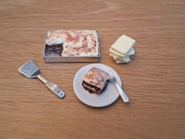 Handmade Lasagne Set für Puppenhaus