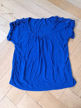 Shwangerschafts T-Shirt von Vertbaudet, Gr. 38, königsblau