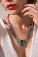Wunderschöne Kette, Rubin, Saphir, Smaragd NEU