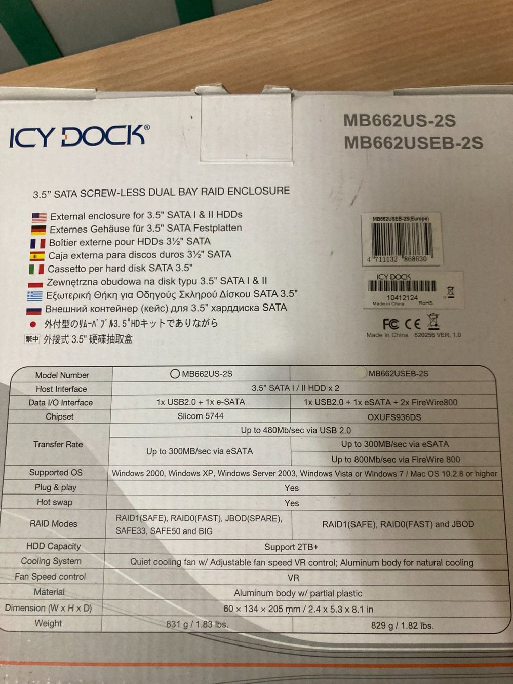 Docking station: Icy Dock Gehäuse MB662USEB-2S (2x SATA 3,5") – Usato da Schötz venduto da Jekyll666 3