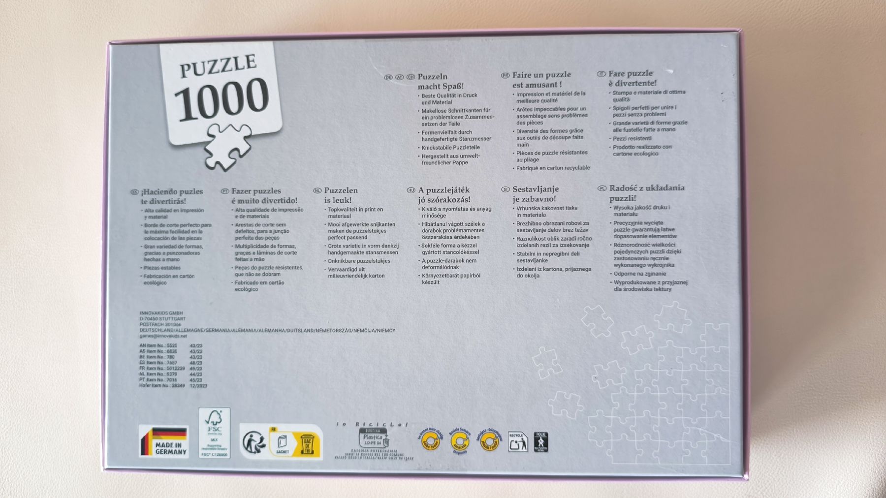 Puzzle: Puzzle 1000 Teile – Usato da St.Erhard venduto da himmelblau21 1