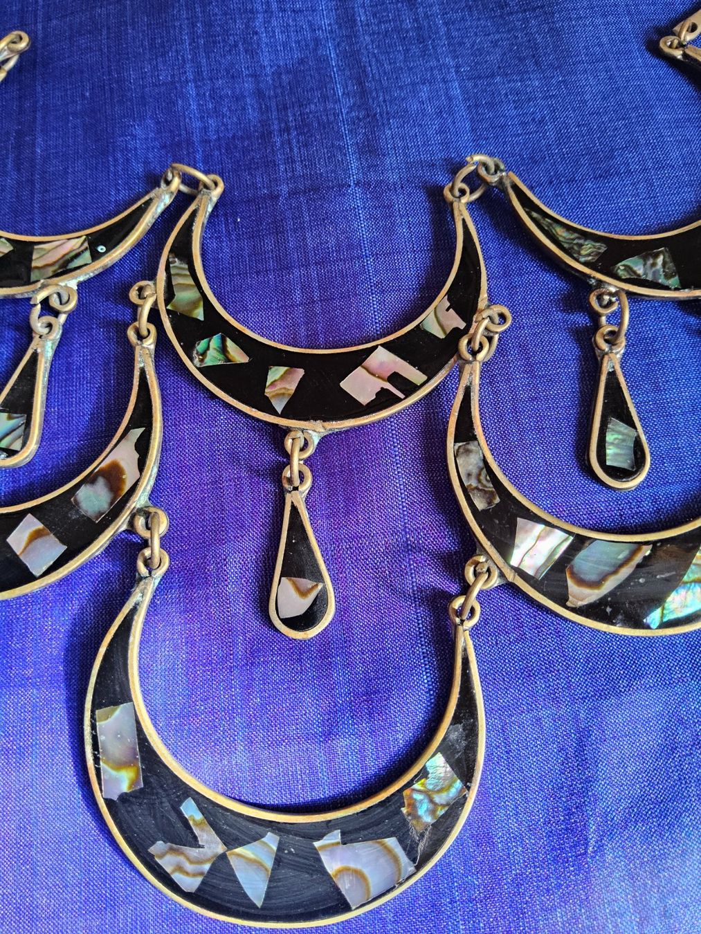 Catenine: Vintage TOP Alpaca Abalone Collier, 70er – Usato da Zürich venduto da philpip 6