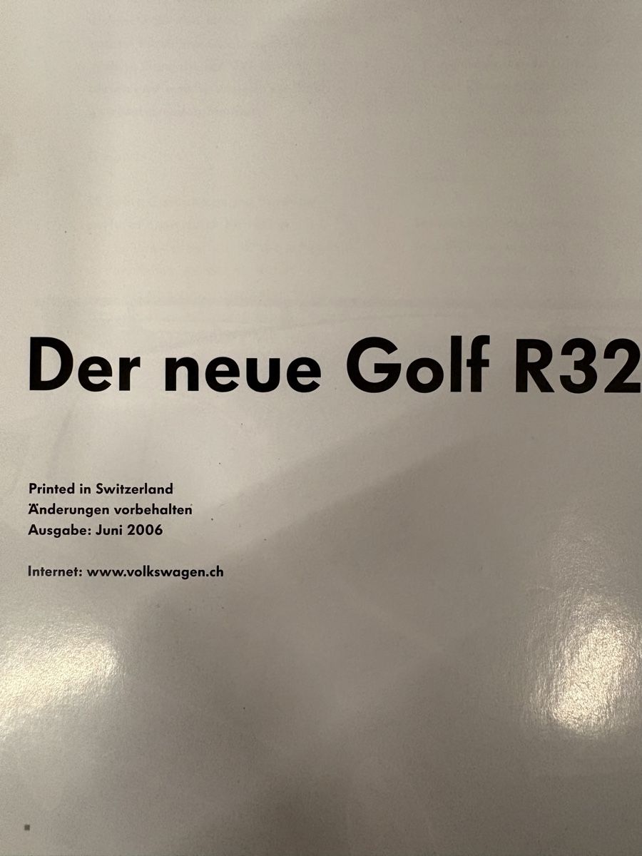 VW Documenti: VW Golf R32 - Prospekt - Ausgabe 2005 oder 2006 oder 2007 – Usato da Freienstein venduto da Golfbueb 2