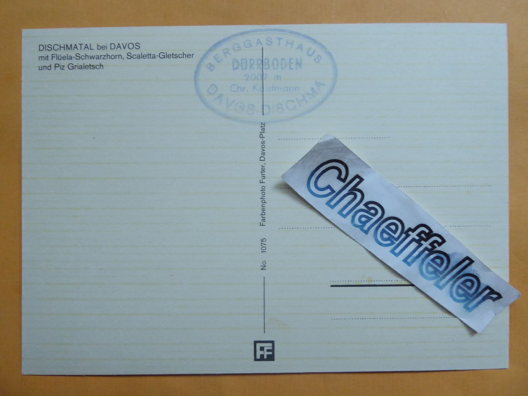 Cartes postales: Dischmatal bei Davos – Neuf (Voir description) à Zürich par Chaeffeler 1