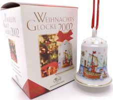Hutschenreuther Weihnachten Glocke HANSESTADT Porzellan 2002
