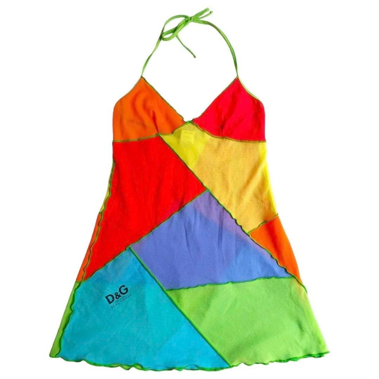 Dolce & Gabbana Vestiti: Vintage 2003 Dolce & Gabbana mesh patchwork mini dress – Usato da Lausanne venduto da l0ok0co0l
