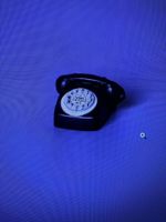 Nostalgisches Telefon für die Puppenstube, schwarz, 1x1.8cm