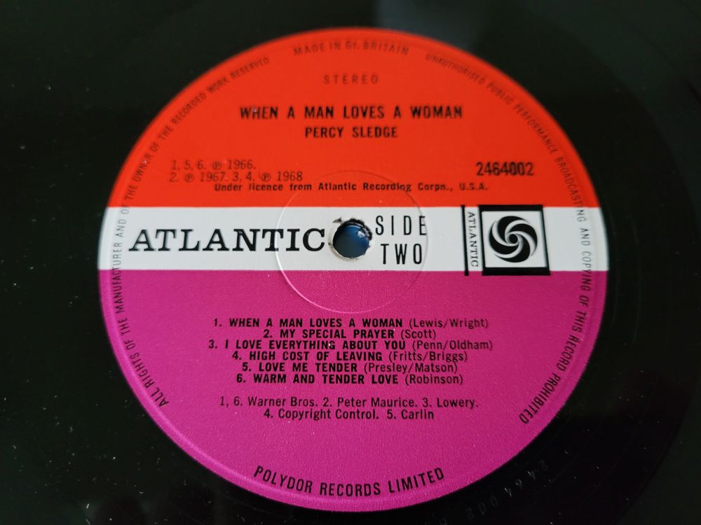 LP Vinyl: Percy Sledge – When A Man Loves A Woman - 1971 7