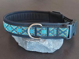 trendiges Halsband handgefertigt, Halsumfang 41cm - 45cm