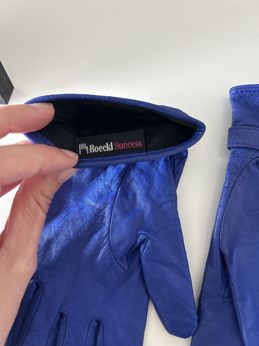 Roeckl Guanti & manicotti: Kobaltblaue Roeckl Handschuhe Leder 6,5 – Usato da Zürich venduto da cos_b629 4