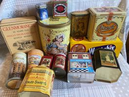 Sammlung Blechdosen Vintage Retro Dosen Konvolut