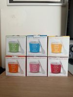 Set 6 coppette gelato nuove in porcellana con paletta