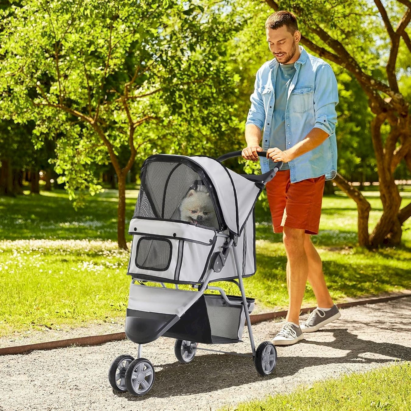 Gabbie, trasporto & Sicurezza: PawHut Hundewagen grau – Nuovo e nell'imballaggio originale da Bottighofen venduto da zaap 1