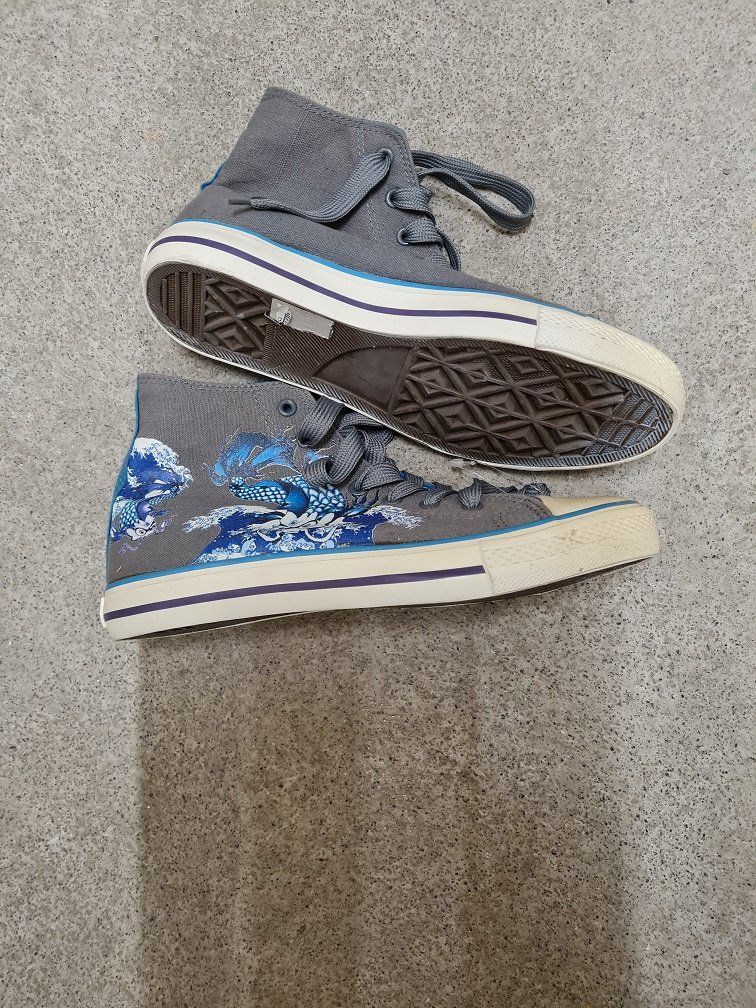 Scarpe da uomo: Neu: Sneaker - blau/grau mit Motiv - Gr.40 – Nuovo (secondo la descrizione) da Uznach venduto da Laeuffer 1