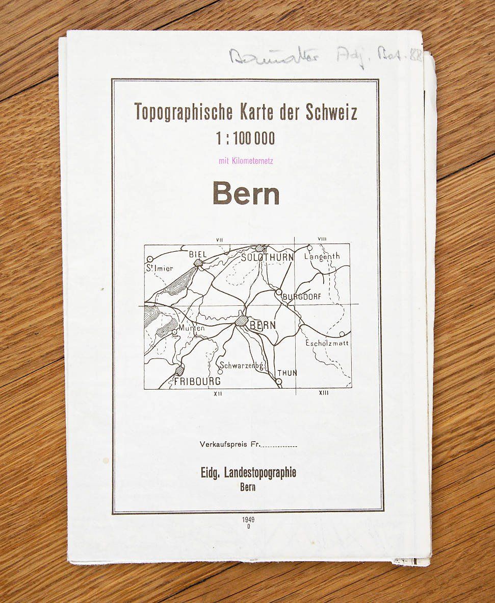 Cartes géographiques & atlas: Topographische Karte Bern 1949 – Défectueux à Bern par Maccalvin