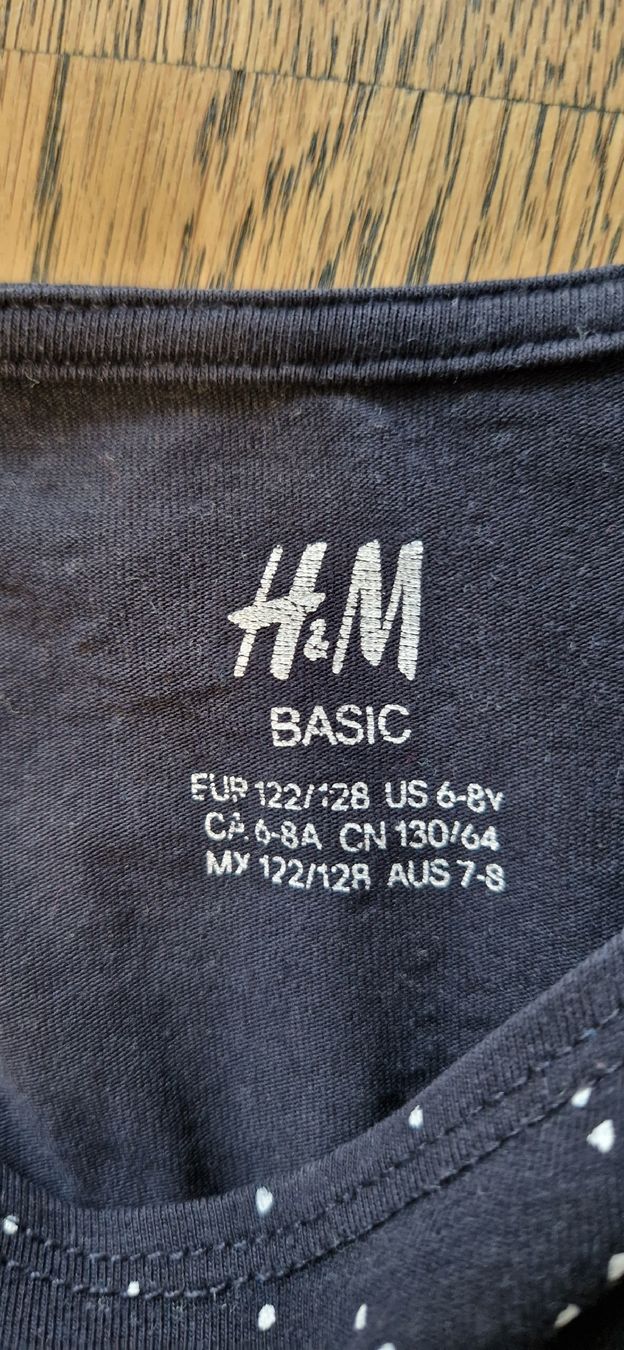 H&M Vestiti & Gonne: H&M Kleid Gr. 122/128, Dunkelblau mit Muster – Usato da Benken SG venduto da EgMoJo 1