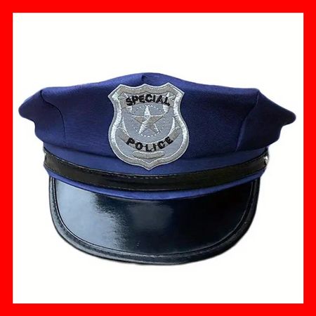 Polizei Mütze Kappe Hut Polizist Fasnacht Halloween Cap