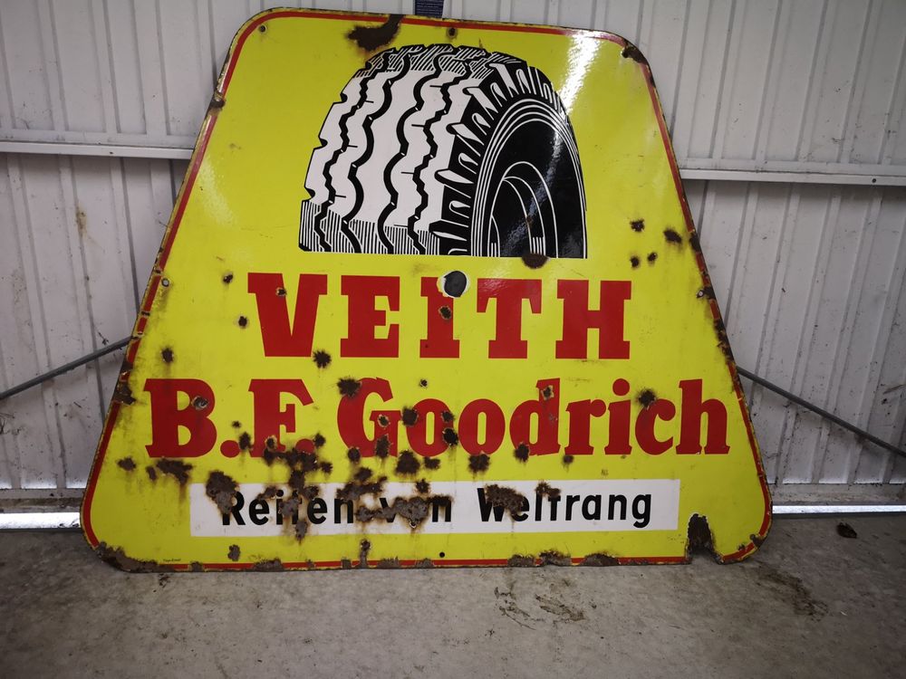 Original Veith B. F. Goodrich Emailschild!!!!! Kaufen auf Ricardo