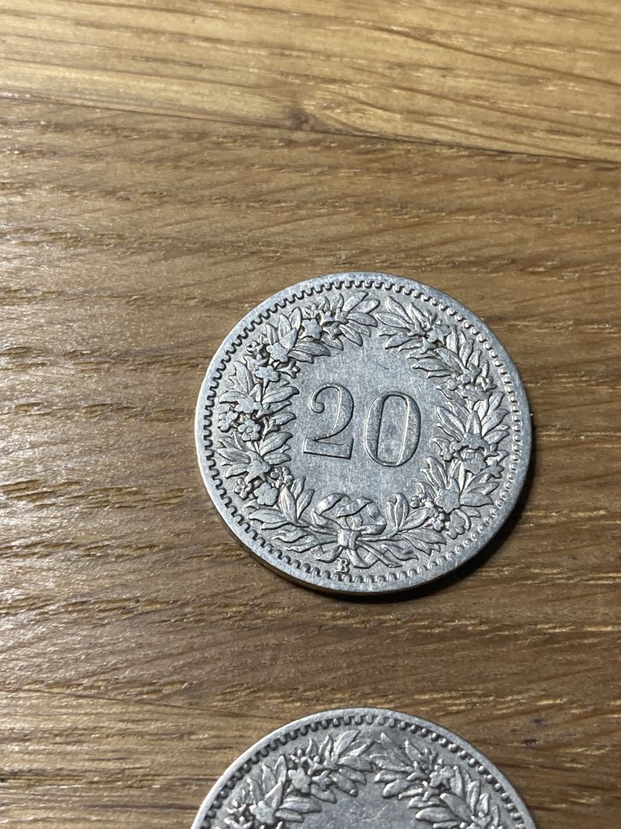 Tutti le monete: Deux jolies pièces de 20 centimes – Usato da Villars-sur-Glâne venduto da Graca03 1