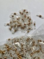 Brillenkettenhalter, Brillenbandgummis, Transparent gold