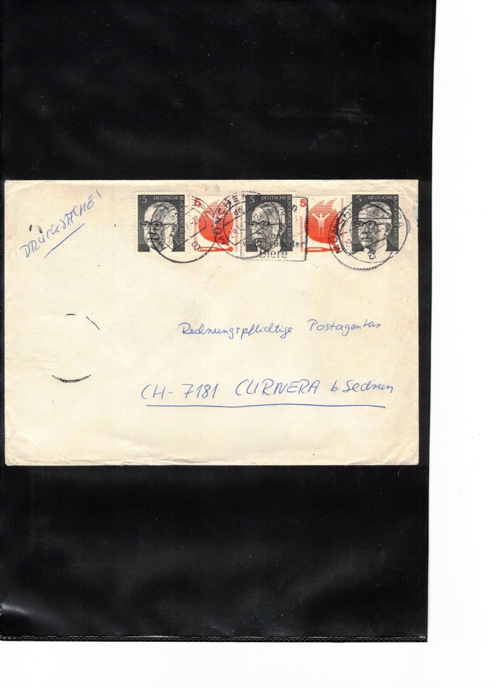 Tutti i francobolli: 1924 Brief nach Sedrun mit Deutscher Post – Usato da Rheinau venduto da loxis
