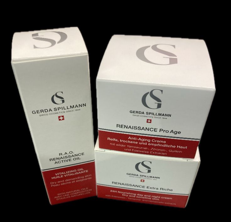 Cura del viso: Gerda Spillmann Renaissance Set: Pro Age + Extra Riche – Nuovo e nell'imballaggio originale da Nidau venduto da alpa83