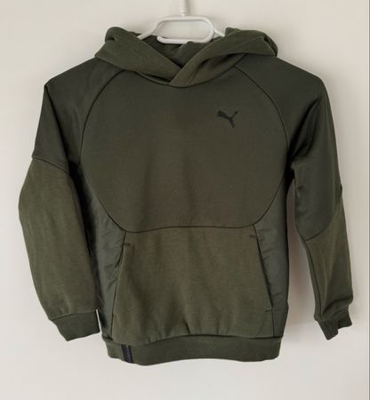 Puma Kapuzenpullover, Gr. 128, Olivgrün - Top Zustand!