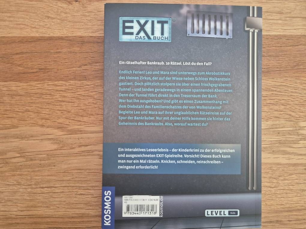 Bücher: Exit Das Buch - Der rätselhafte Bankraub – Gebraucht aus Heimisbach von dstli 1
