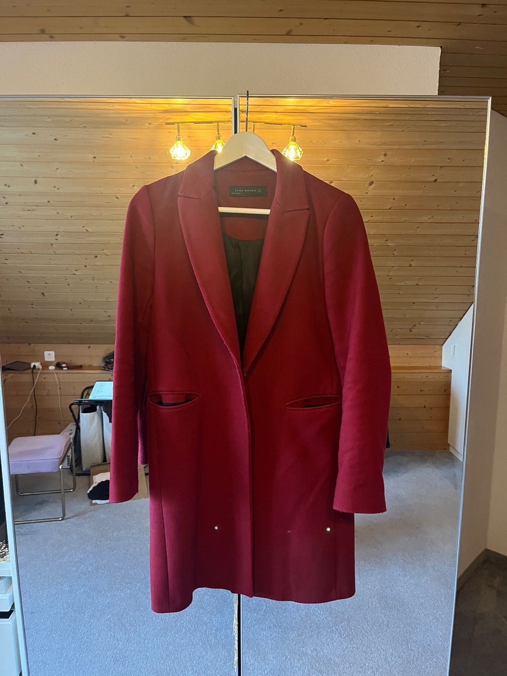 Zara Cappotti: Zara Mantel, Jacke, Gr. S, rot, – Usato da Kriessern venduto da loolah 3