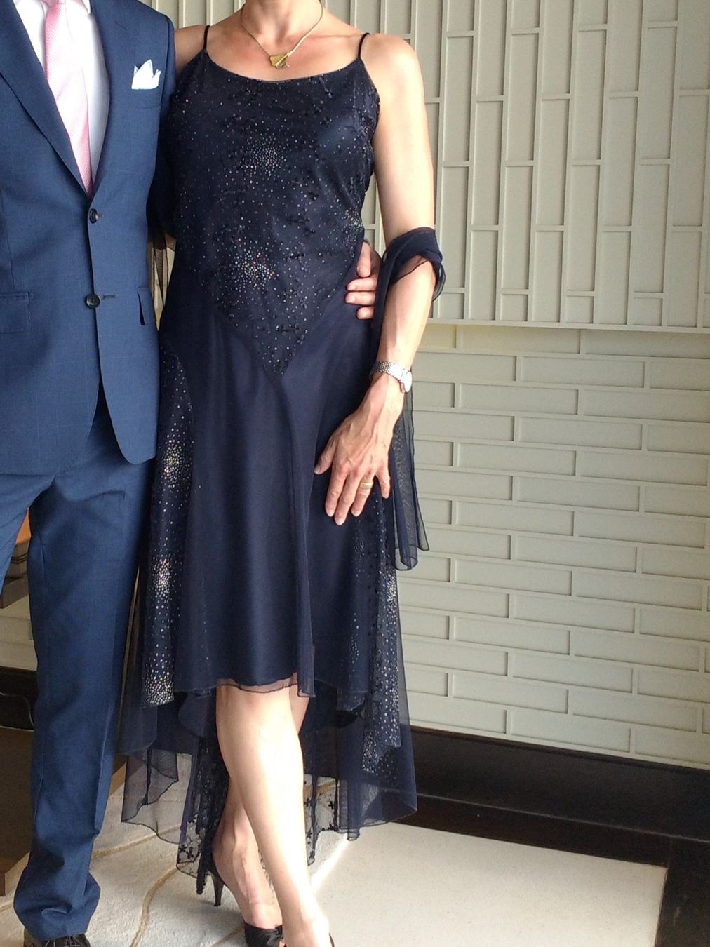 Vestiti: Elegantes Abendkleid Gr. 38 mit Glitzerapplikation – Usato da Igis venduto da Urs75 7